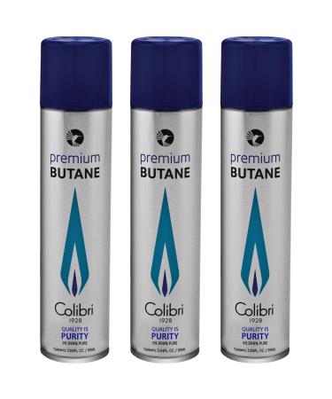 Colibri Premium Butane Fuel Refill for Lighter 3 Small Cans 1