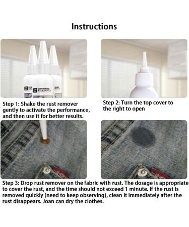 Fabric Rust Stain Remover - Spot Cleaner for Clothes Spray Clothes Cleaning Tools for Housekeeping for Cotton Wool Fabric for - Buy Online on GoSupps.com