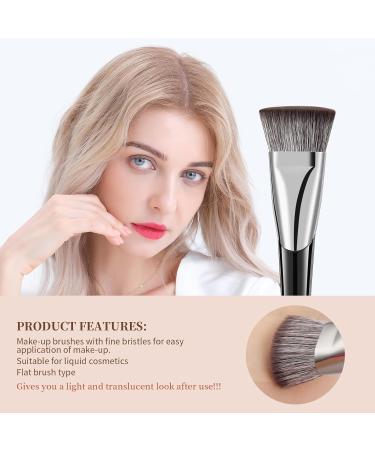 DUcare Foundation Brush Contour Bronzer Self Tanner Brush Makeup Brush for Liquid Makeup Flat Top Professional Buffing Blending Mineral Powder Face Brush Black - Buy Online on GoSupps.com