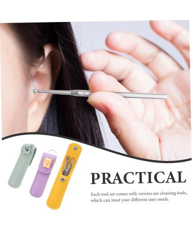 FRCOLOR Stainless Steel Earwax Remover Set - 6 Earpick Tools for Earwax Cleaning & Massage | International Shipping Available - Buy Online on GoSupps.com