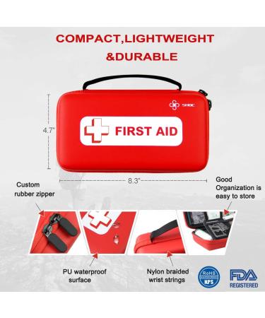 SHBC Small Travel First Aid Kit (152 Pieces) - Compact Mini Waterproof Bag for Home, Travel, Office & Outdoor Emergencies - Buy Online on GoSupps.com