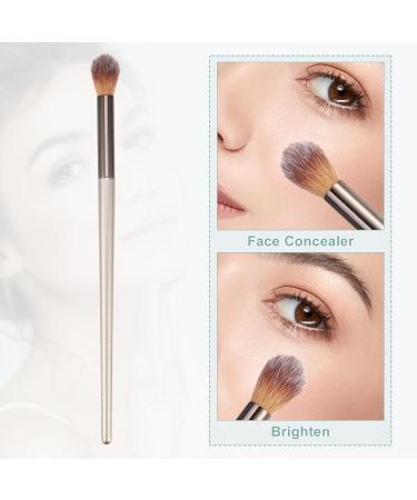 VOCOSTE 2pcs Double-ended Makeup Brush Kit - Under Eye Concealer & Highlighter Eyeshadow Brush | Premium Wooden Handle Smudger Tool for Flawless Makeup - Buy Online on GoSupps.com