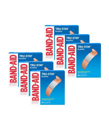 BAND-AID Plastic Strips All One Size 60 Each (Pack of 6)