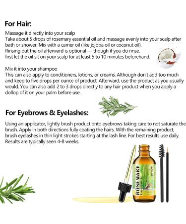 Organic Rosemary Oil for Hair & Skin Care - Pure Natural Essential Oil for Nourishing Scalp and Strengthening Hair (2.02 fl oz) - Buy Online on GoSupps.com