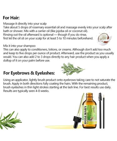 Rosemary Essential Oil for Hair Growth & Skin Care (2 Fl Oz) - Stimulates Growth, Nourishes Scalp, Improves Circulation - Hair Loss Treatment - Buy Online on GoSupps.com