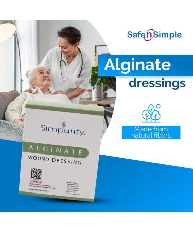 Simpurity Calcium Alginate Wound Dressing 4x4 - 10 Count | International Shipping Available - Buy Online on GoSupps.com