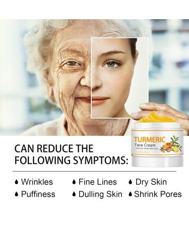 Turmeric Face Cream - Natural Moisturizer for Soothing & Hydrating | Vitamin C Anti-Aging Cream for Face & Body - 50g - Buy Online on GoSupps.com