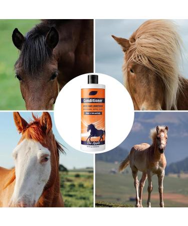 Whnbuij Mane and Tail Shampoo Horse Shampoo | 500 ml DEOP DEOURISH AND DETANGLER CONSEngler - Bath and shower solution coat cleaner adds shine detangles repels dirt - Buy Online on GoSupps.com