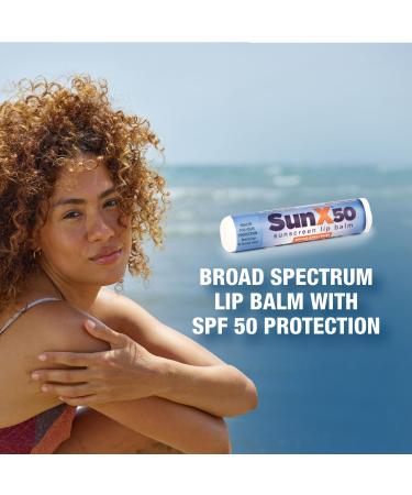 Sun X 50 Lip Balm SPF 50 - Water Resistant Paraben & Oxybenzone Free Broad Spectrum UVA/UVB Protection - 24 Count Pack | International Shipping Available - Buy Online on GoSupps.com