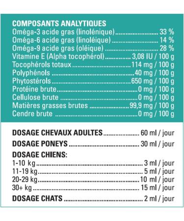 Ferme Olim ga Camelina Oil for Horses 4L Rich in Polyunsaturated Omega-3 Vitamin E Pure and Cold Pressed. - Buy Online on GoSupps.com