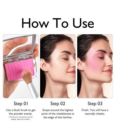 KYDA Radiant Glow Powder Blush - Blendable Moisturizing Ultra Fine Rosewood Face Blusher for All Skin Types - Buy Online on GoSupps.com