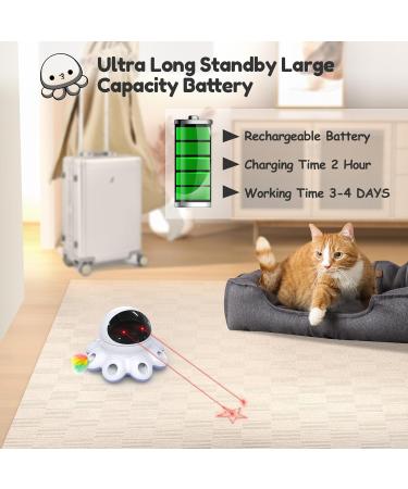 ORSDA Cat Laser Toy 2-in-1 Interactive Cat Toys for Indoor Cats Automatic Laser Pointer Cat Toy 8 Holes Mice Whack A Mole Moving Feather USB Rechargeable Electronic Kitten Toys for All Breeds Purple - Buy Online on GoSupps.com
