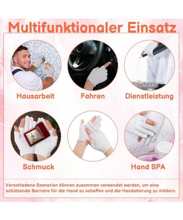 10 Pairs of White Cotton Gloves for Neurodermatitis | Touchscreen Multi-Purpose Cotton Gloves - Buy Online on GoSupps.com