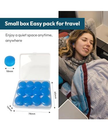 GEN'C B AUTY Silicone Earplugs Reusable Ear Plug | Waterproof | Noise Cancelling | Traveling | Sleeping | Working (24 counts) - Blue Color - Buy Online on GoSupps.com