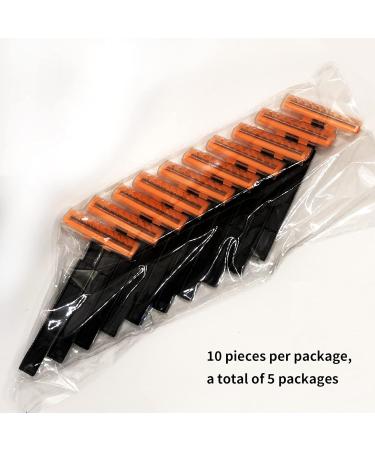 50 Pack Twin Blade Disposable Razors for Men - Portable Manual Shaving Razors for Travel & Bathing - Buy Online on GoSupps.com
