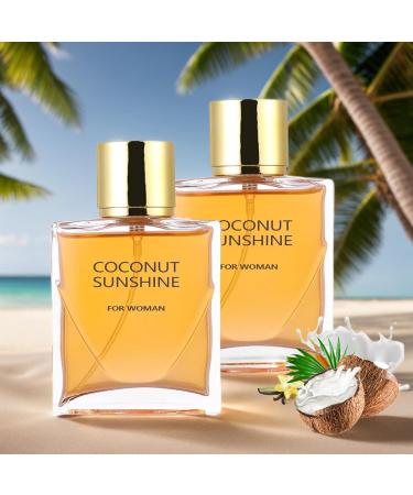 Coconut Sunshine Perfume Coconut Sunshine for Women Perfume Vanilla Flavor Eau de Toilette 60ml (1PCS) (2PACK)