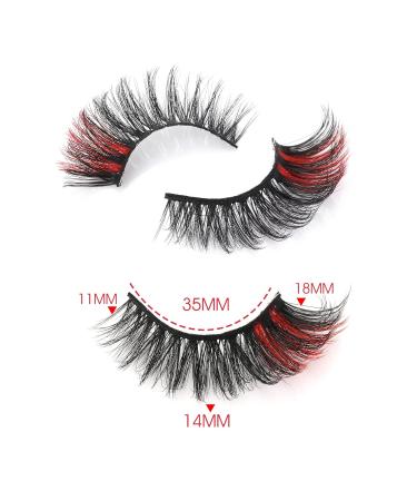 Sibba Multi-Layer 3D Colored Artificial Eyelashes - 5 Pairs of Dramatic Glitter Cat Eye Strips | Fluffy Thick Volume for Cosplay - Buy Online on GoSupps.com
