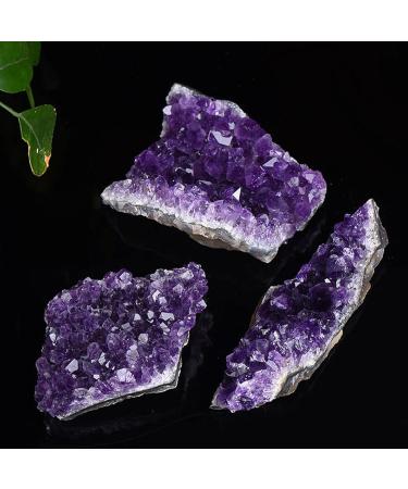 Natural Crystal Rough Amethyst Crystal Cluster Natural Raw Rock Crystals Quartz Cluster Geode Druzy Specimen Gemstone Sculpture Home Decoration 200g Natural Luster (Size : 80g) - Buy Online on GoSupps.com