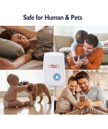 BBMS Ultrasonic Pest Repellent 8-Pack - Electronic Plug-in Indoor Pest Repellent for Home, Office, Warehouse, Hotel - White - Buy Online on GoSupps.com