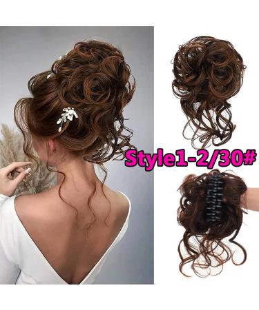 Faringoto Hair Bun Curly Elastic Hair Band for Women Messy Bun Hair Piece 6A - Buy Online on GoSupps.com