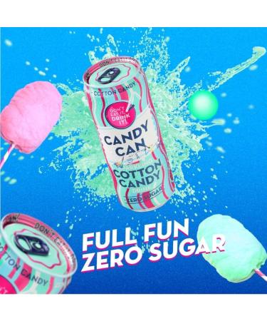 Birthday Cake Bubblegum Cotton Candy Marshmallow Flavour Rocket Ice Lolly Sour Apple Flavours Sugar Free Candy Can Drink - 330ml |Pick your Favourite Flavour & Number of Cans - Buy Online on GoSupps.com