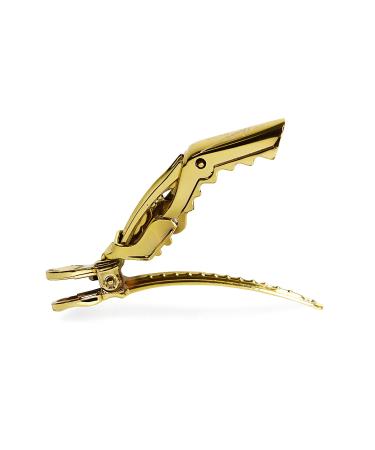 The Hair Shop Metallic Shark Clip | Enhanced Croc Alligator Grip Clip (Gold) - 4 Pack | Professional Sectioning Tool for Women | US Patented - Salon Quality Made in Korea - Buy Online on GoSupps.com