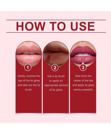 Brillant L vres Mat Brun Rouge tre - Couleur Instantan e Confort Toute la Journ e Ne S che Pas Application Facile Pr t Usage Unique(Rose purple 4pcs) Rose purple 4pcs - Buy Online on GoSupps.com