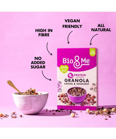 Bio&Me Bio&Me Pack of 3 cocoa hazelnut granola (3 x 360g) - Vegan high in fiber no added sugar cereal - Buy Online on GoSupps.com
