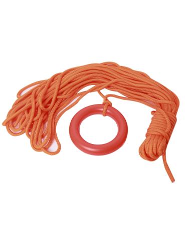 NovelBee 8mm x 30m Floating Water Life Saving Rope with Orange Bracelet for Diving Snorkeling Water Sports Rescue
