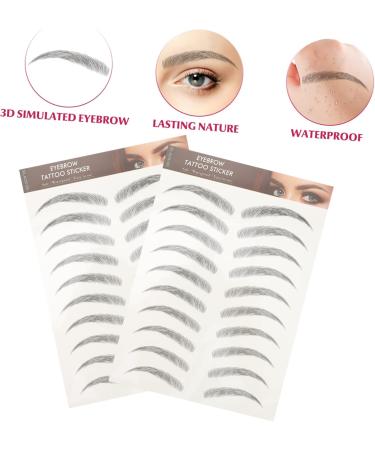 Beavorty Makeup Stickers 12pcs Eyebrow Stickers Waterproof Stickers 3d Brow Stickers Eyebrow Tattoos Stickers Black Eyebrow Cejas - Buy Online on GoSupps.com