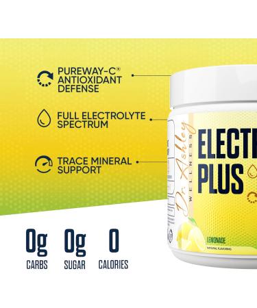 Dr. Ashley Wellness Electrolyte Plus Powder Drink Mix | Full Spectrum Electrolytes Gluten Fee and Zero Sugar for Max Hydration | 30 Servings (30 Serving, Lemonade) - Buy Online on GoSupps.com