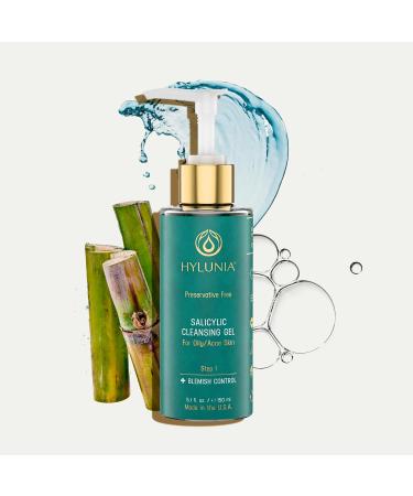 Hylunia Salicylic Facial Cleansing Gel - 5.1 fl oz | Acne Prevention for Oily Skin | Hyaluronic Acid Serum - International Shipping Available - Buy Online on GoSupps.com