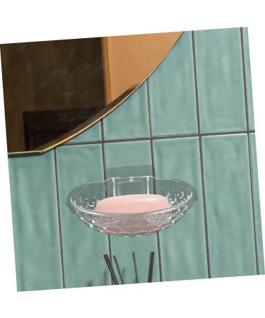 Ciieeo 8 Pcs Transparent Soap Box House Draining Dish Rack Soap Dish with Drain Soap Rack Soap Holder for Shower Wall House Draining Dish Bar Soap Holder Plastic Household Drain Rack - Buy Online on GoSupps.com