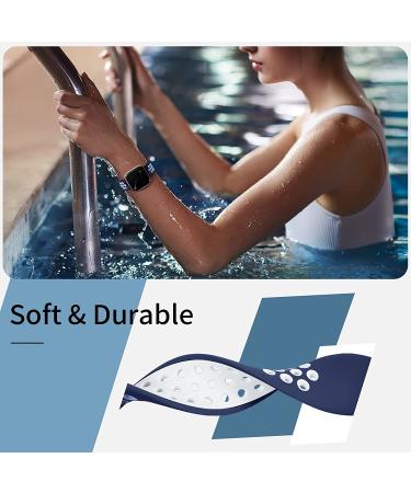 Witzon Sport Bands for Fitbit Versa 2/Lite, Breathable Silicone Replacement Wristbands - Large Black/Gray/White/Blue, Compatible with Versa Smartwatch - Men/Women - Buy Online on GoSupps.com