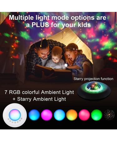 White Noise Machine for Baby Kids & Adults | 28 Soothing Sounds | Night Light Starry Ambient Light | Portable Sleep Sound Maker for Home Travel | Nursery Decor - Buy Online on GoSupps.com