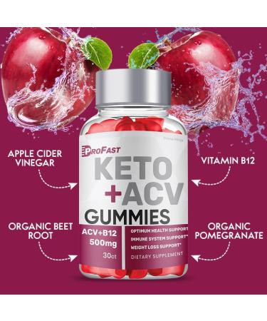 Pro Fast Keto ACV Gummies - Advanced Weight Loss Formula with Apple Cider Vinegar - 1 Bottle - Buy Online on GoSupps.com