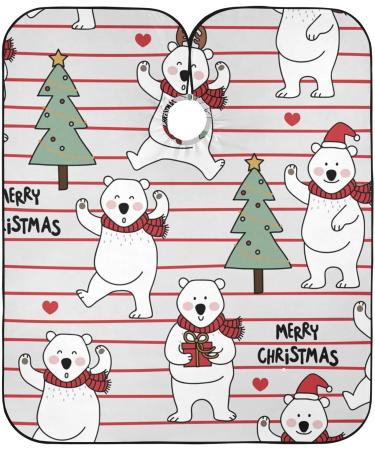 Waterproof Barber Cape - Polar Bear & Cheetah Haircut Bib for Men & Women | Unisex Hair Cutting Cape - Buy Online on GoSupps.com