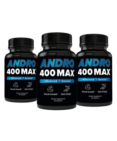 Andro400 T Booster Supplement (3 Pack AndroMax) AndroMax 60 Count (Pack of 1)
