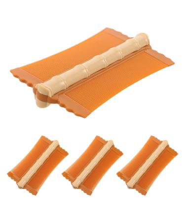 GALPADA Lot de 4 Peignes Fins Double Face Antipelliculaires en Bambou Couleur Abricot Peigne de Toilettage pour Animaux et Cuir Chevelu Sensible limination des Pellicules et Lentes