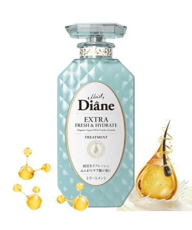 Moist Diane Perfect Beauty Extra Fresh & Hydrate Dry Scalp & Hair Treatment for Men & Women Organic Keratin Scalp Refreshening Hair Treatment for Haircare from Japan 15.2 fl oz/450mL