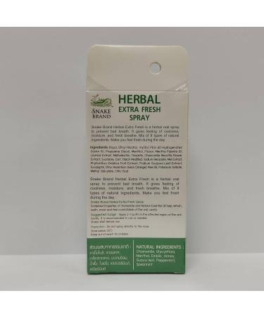 Snake Brand Herbal Throat Spray - Chamomile Mint Extract - 15ml - Extra Fresh Series - Buy Online on GoSupps.com