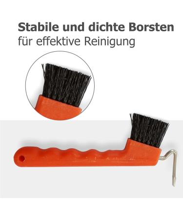 Premium Hoof Pick for Horses Donkeys & Goats - Extra Sturdy Brush & Ergonomic Handle (Red) - International Shipping Available - Buy Online on GoSupps.com