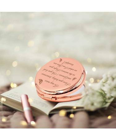 Engraved Travel Compact Makeup Mirror for Niece | Aunt & Uncle Gift Idea - Buy Online on GoSupps.com