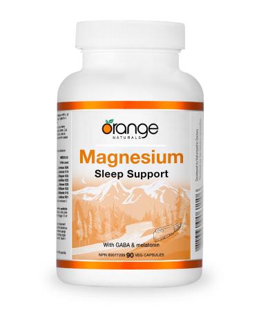 Orange Naturals - Magnesium Sleep Support with Gaba & Melatonin - 90 v-caps - Vegan Absorbable Form