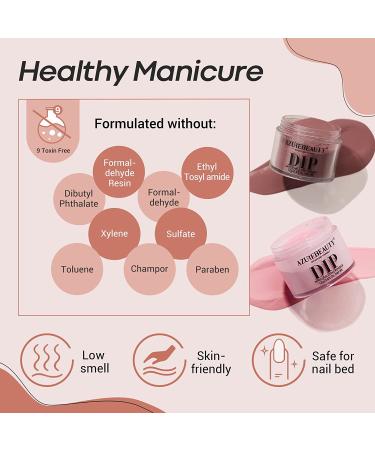 AZUREBEAUTY Dip Powder Nail Kit Starter - 8 Colors Nude Brown Pink Neutrals, Pro Recycling Tray with Base & Top Coat for French Nail Art Manicure - B0-Pro Series - Buy Online on GoSupps.com