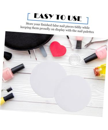 Buy EXCEART 10pcs Nail Polish Palette - Manicure Display Tools & Color Dishes for Nail Art - White Glue Board Mix - 9.5x9.5CM - International Shipping Available - Buy Online on GoSupps.com