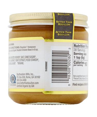 Organic Roasted Chicken Base - USDA Organic | 8-Ounce Jar | 38 Servings - Better Than Bouillon - Buy Online on GoSupps.com