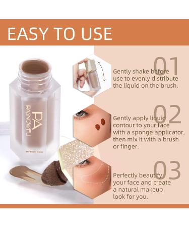 DAGEDA 3Pcs Liquid Blush, Contour, Highlighter Set - Waterproof & Long-Lasting Pearl Blush for Women - Color D - Buy Online on GoSupps.com