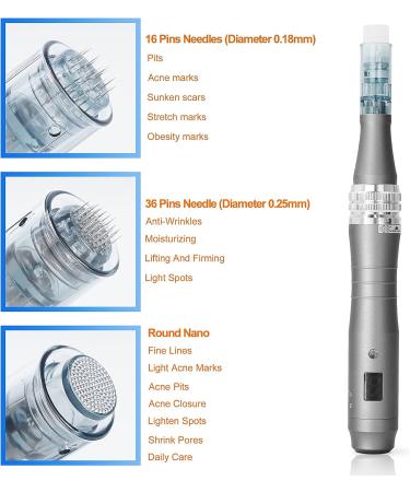 Dr Pen Ultima M8 - Professional Microneedling Derma Pen for Home Use | 2Pcs 16Pins Cartridge | Dermapen Micro Needling Kit - Buy Online on GoSupps.com