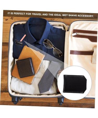 Fomiyes PU Razor Case - Durable Travel Cover for Safety Barbers & Sheath | 6x4cm Protective Storage - Buy Online on GoSupps.com